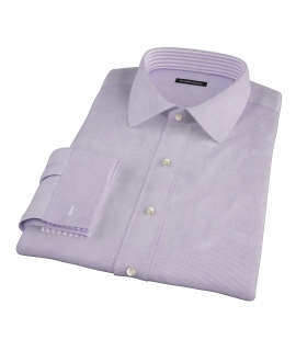 Purple Mini Grid Fitted Shirt 