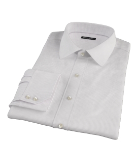 140s Lavender Wrinkle Resistant Grid Fitted Dress Shirt 