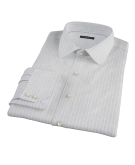 Blue and Green Stripe Custom Dress Shirt 