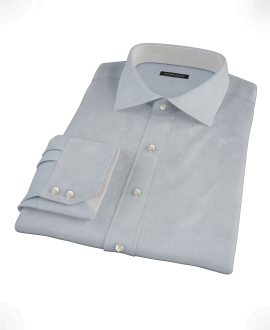 Stormy Light Blue Pinpoint Custom Made Shirt 