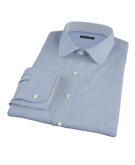 Albini Blue Fine Stripe Custom Dress Shirt 