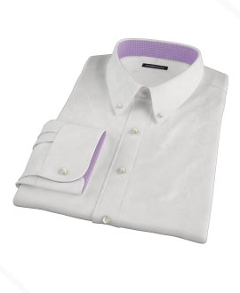 Bowery White Wrinkle-Resistant Pinpoint Men's Dress Shirt 