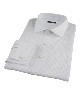 Morton Wrinkle-Resistant Navy Graph Fitted Shirt 