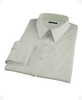 Soft Green Basketweave Dress Shirt 
