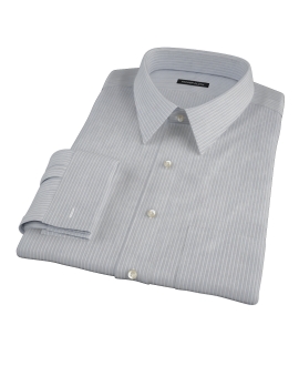 Navy End-on-End Stripe Dress Shirt 