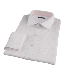 140s Lavender Wrinkle Resistant Stripe Dress Shirt 