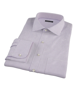 Purple Grid Fitted Shirt 