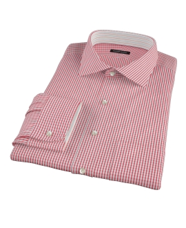 Red Medium Check Dress Shirt 