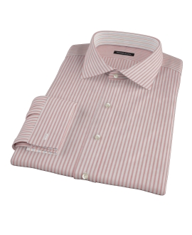 Thomas Mason Red Stripe Oxford Fitted Dress Shirt 