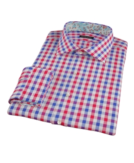 Red and Blue Large Gingham Dress Shirt 