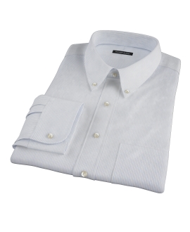 Morton Wrinkle-Resistant Royal Blue Stripe Dress Shirt 