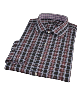 Whistler Maroon Plaid Dress Shirt 
