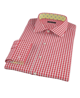 Union Red Gingham Fitted Shirt 