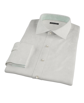 White Phantom Grid Fitted Dress Shirt 