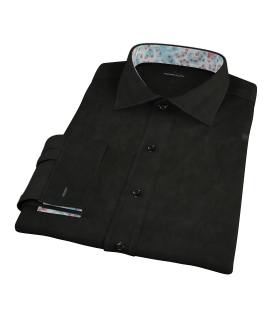 Black Broadcloth Fitted Shirt 