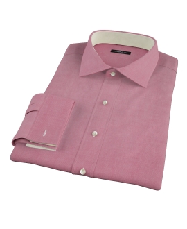Red Oxford Fitted Dress Shirt 