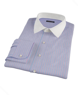 Light Blue and Pink Multi-Stripe Dress Shirt 