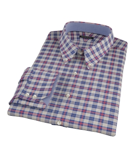 Blue and Orange Tartan Dress Shirt 