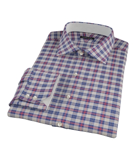 Blue and Orange Tartan Custom Made Shirt 