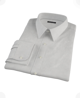 Light Gray End-on-End Fitted Shirt 