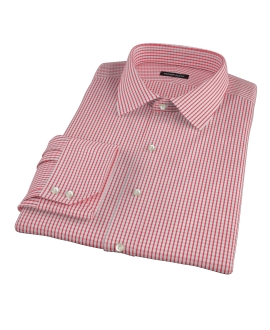 Red Medium Check Dress Shirt 