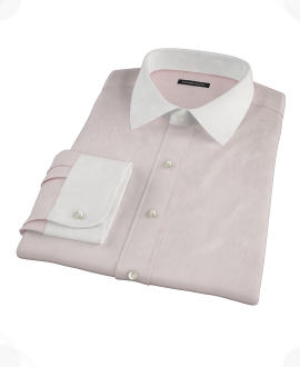 Pink End on End Fitted Shirt 