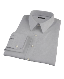 Jones Charcoal Grey End-on-End Custom Made Shirt 