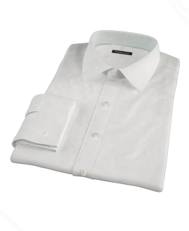 Canclini White Broadcloth Dress Shirt 