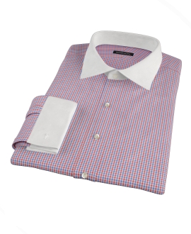 Red and Blue Mini Gingham Custom Made Shirt 