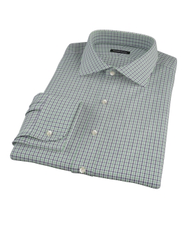 Green and Blue Mini Gingham Custom Made Shirt 