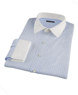 Light Blue Reverse Bengal Stripe Custom Dress Shirt 