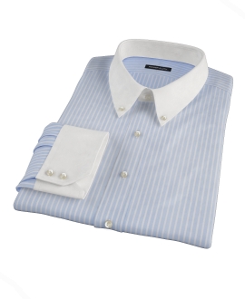 Light Blue Reverse Bengal Stripe Tailor Made Shirt 