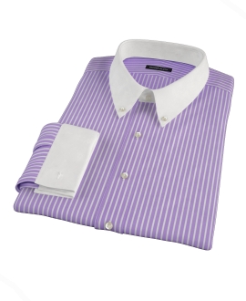 Purple Reverse Bengal Stripe Custom Dress Shirt 
