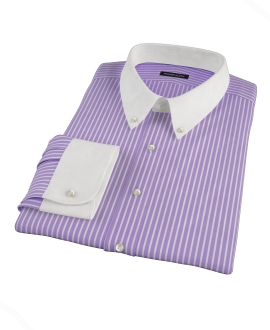 Purple Reverse Bengal Stripe Tailor Made Shirt 