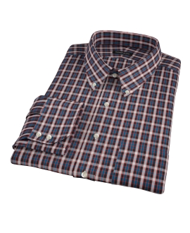 Mandarin Ocean Plaid Custom Dress Shirt 