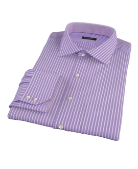 Purple Reverse Bengal Stripe Fitted Shirt 