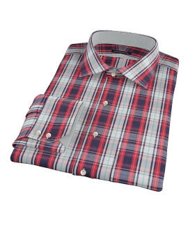 Large Red and Blue Plaid Custom Made Shirt 