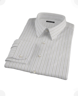 Lavender Charcoal Multi-stripe Men's Dress Shirt 