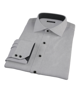 Jones Charcoal Grey End-on-End Fitted Shirt 