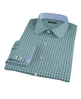 Veridian Green Oxford Plaid Fitted Shirt 