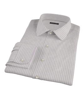 Japanese Lavender and Gray Stripe Dress Shirt 