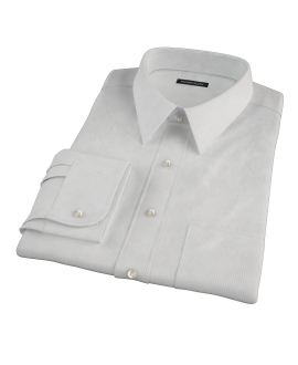 100s Pale Gray Stripe Men's Dress Shirt 