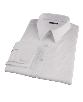 140s Lavender Wrinkle Resistant Stripe Dress Shirt 