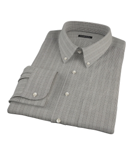 Black Glen Plaid Fitted Shirt 