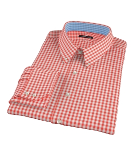 Red Gingham Fitted Shirt 