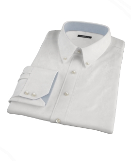 Bowery White Wrinkle-Resistant Pinpoint Fitted Dress Shirt 