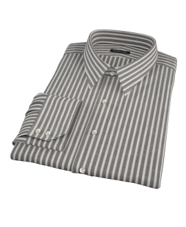 Black Stripe Fitted Dress Shirt 