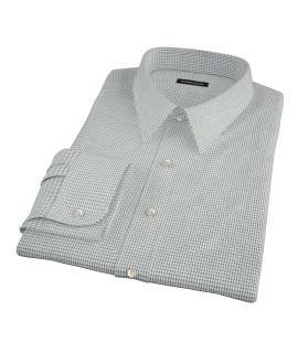 Green and Blue Check Custom Made Shirt 