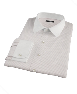 Red Stripe Fitted Dress Shirt 