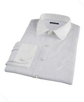 Light Blue Check Men's Dress Shirt 